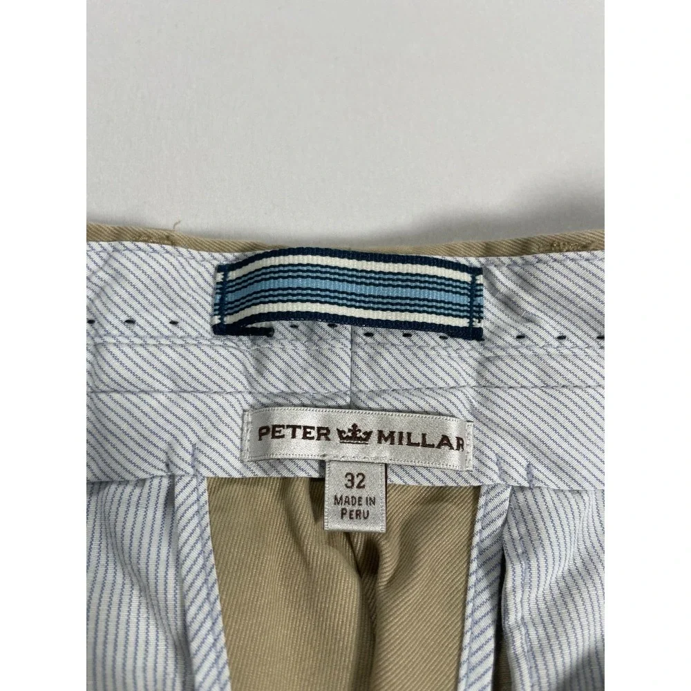 Peter Millar Mens‎ Tan Flat Front Preppy Classic 9